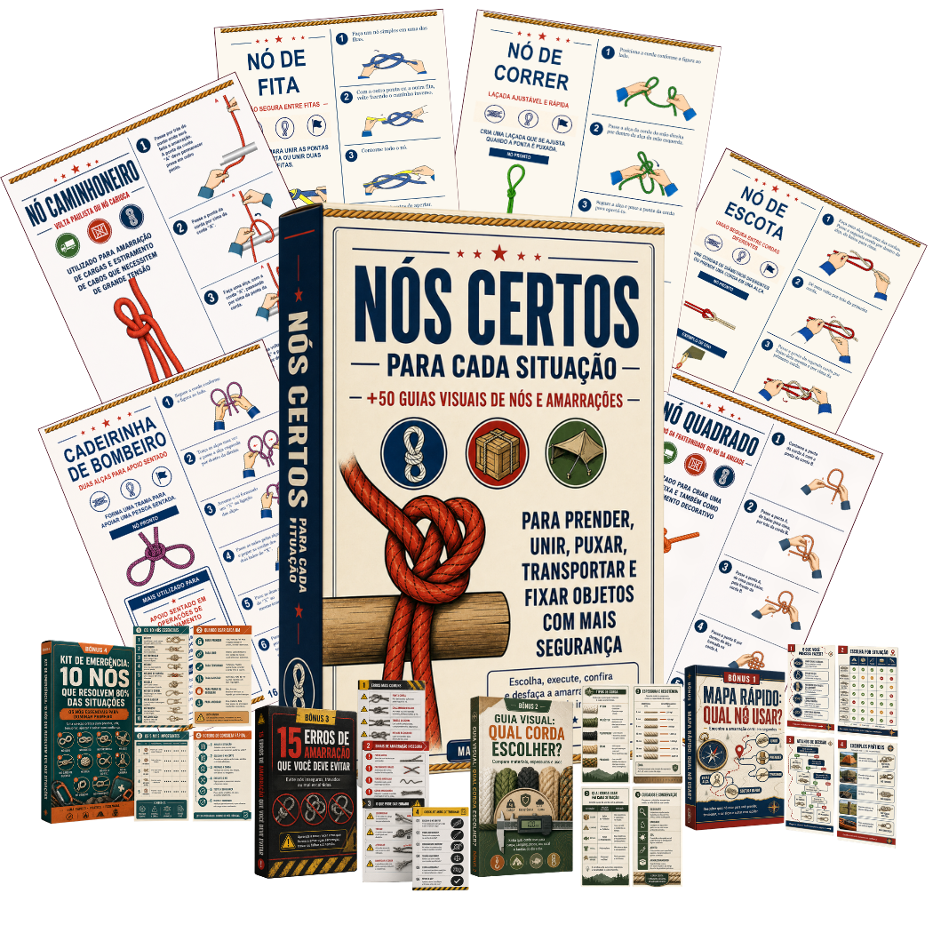 Mockup dos guias visuais com produto principal, páginas internas e materiais da oferta